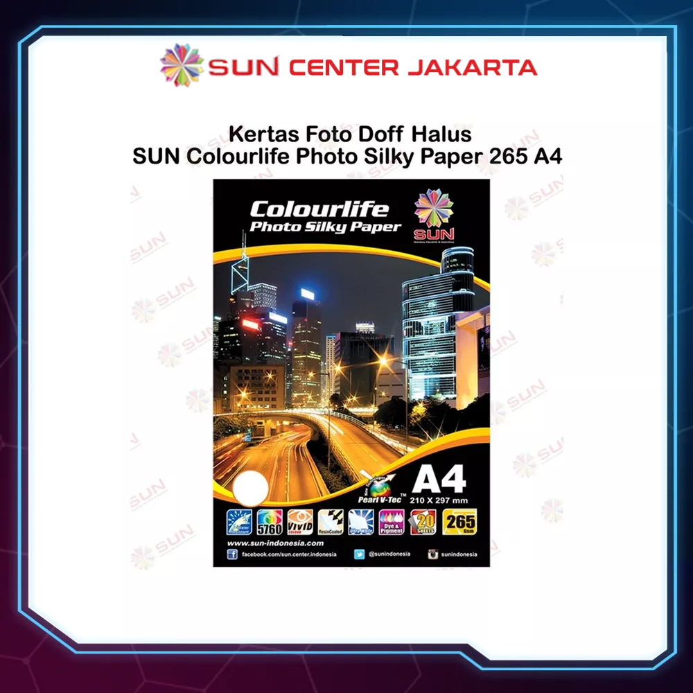 Kertas Foto Silky Doff A4 - SUN Colourlife Silky Photo Paper A4