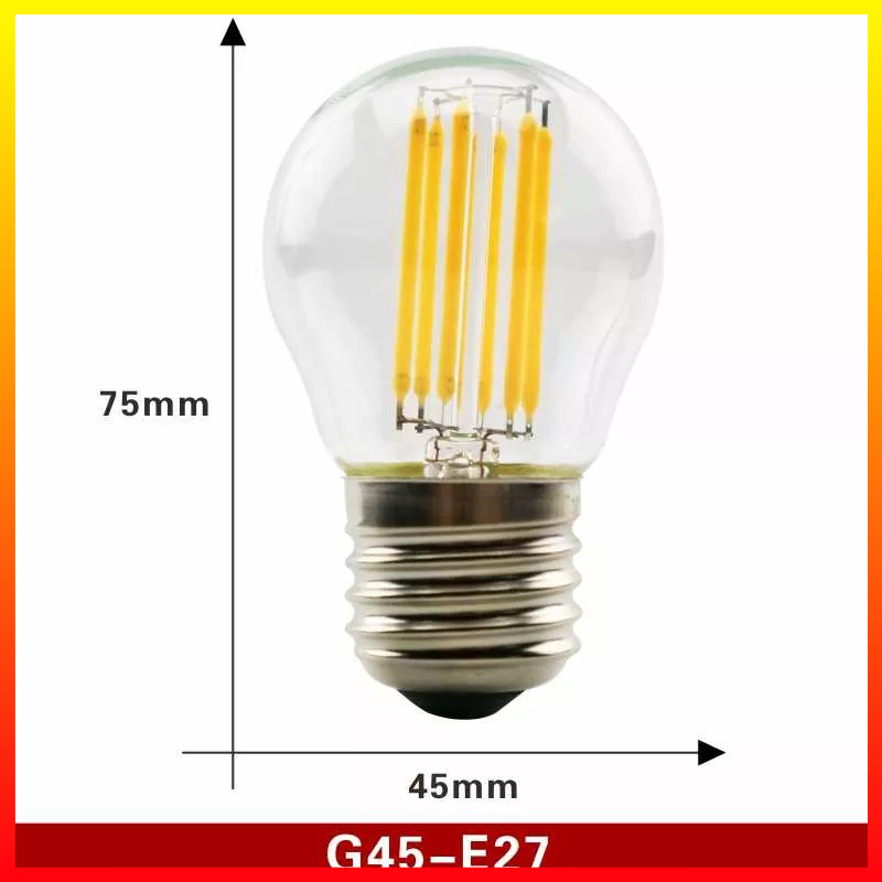 Bohlam Lampu Retro Edison Pijar Filamen 4W E27 Warm White YNL G45 - 7CLL4IWH