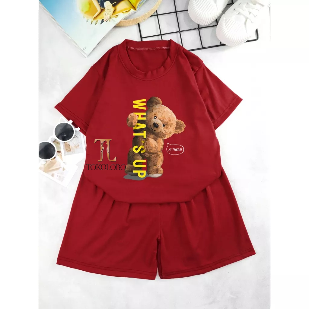 tokolobo SET ANAK WHAT'S UP BEAR (SOFT SPANDEX) DTF PRINTING