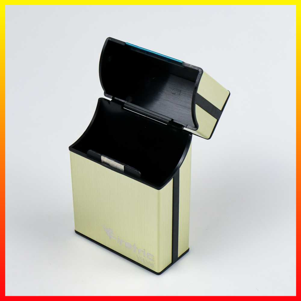 Kotak Keamanan Bungkus Rokok Elegan Desain Premium Aluminium Case Cigarete Firetric - OMTHRPBK