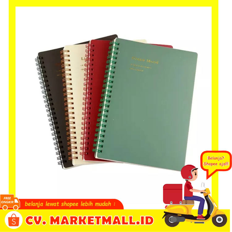 Buku Catatan Hadiah Alat Tulis Sekolah Bisnis Notebook A5 Binder 60 Lembar Kaco K1340 - 9LOT1NBK