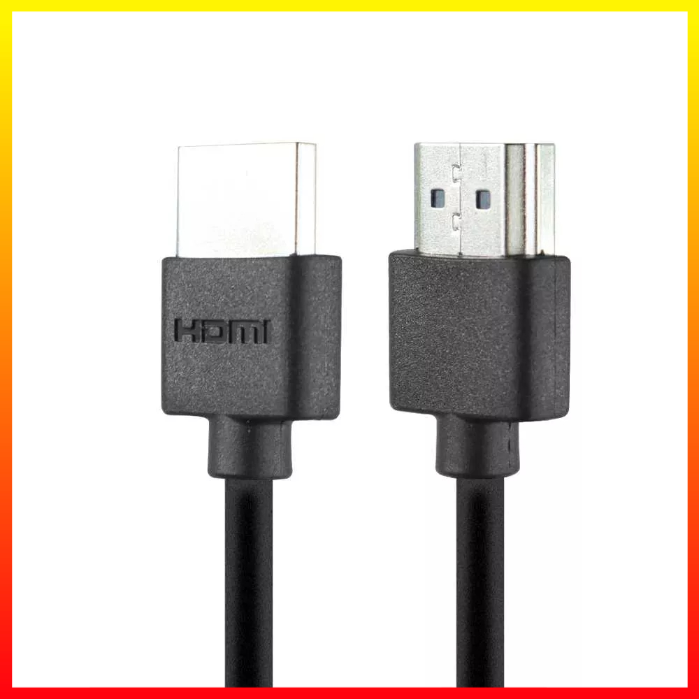 Kabel Ethernet Ultra Tipis HDMI ke HDMI 2.0 Ultra Slim Support 4K Kompatibel Untuk Laptop Monitor Televisi Pemutar DVD Komputer Foxconn - XFCL01BK