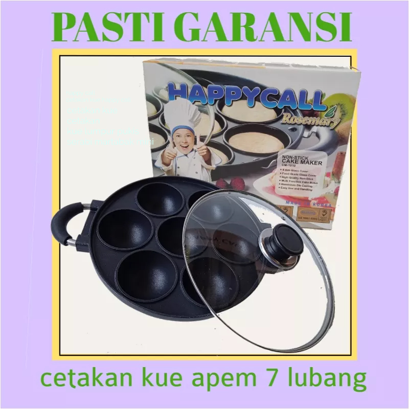 cetakan kue 7 lubang cekung happy call