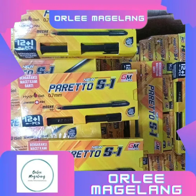 

BOLPOIN PARETTO S-1 1 PAK (ISI 13 BOLPOIN) HITAM