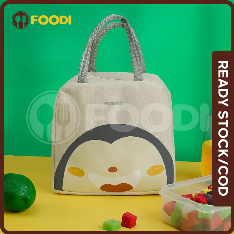 ecentio &amp; FOODI tas bekal/tas kotak makan/lunch bag/tas Tempat makanan lucu animal