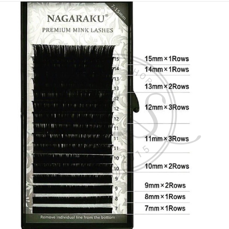 NAGARAKU UNGU MINK LASHES TIPE D CURLY DAN MIX SIZE