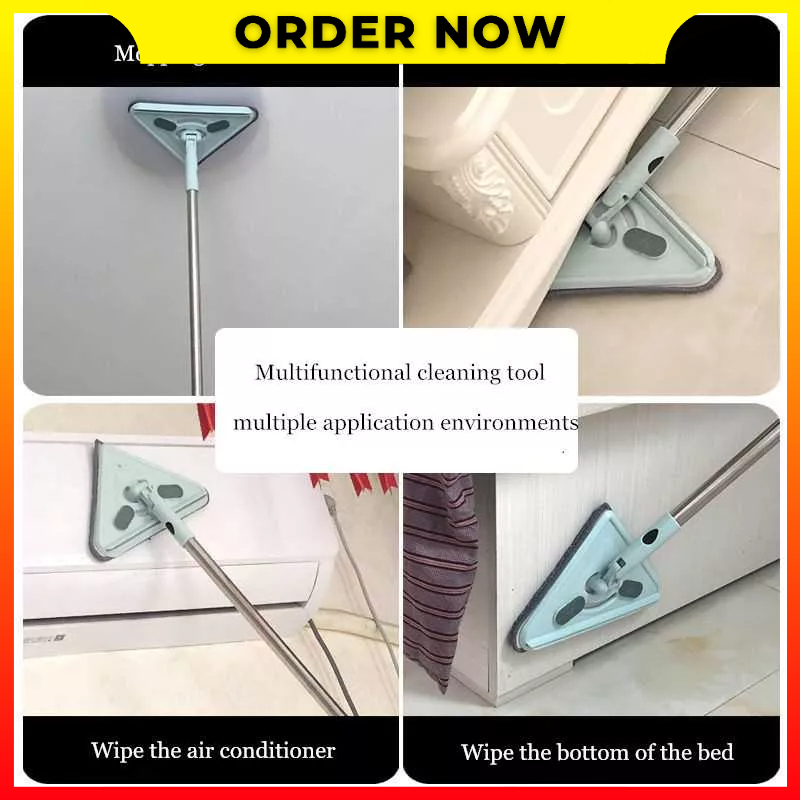 Alat Pel Segitiga Multifungsi Pembersih Jendela Kaca Lantai Rumah Tangga Kamar Mandi Dapur LzWing LZ26 - 7CHK0XGR
