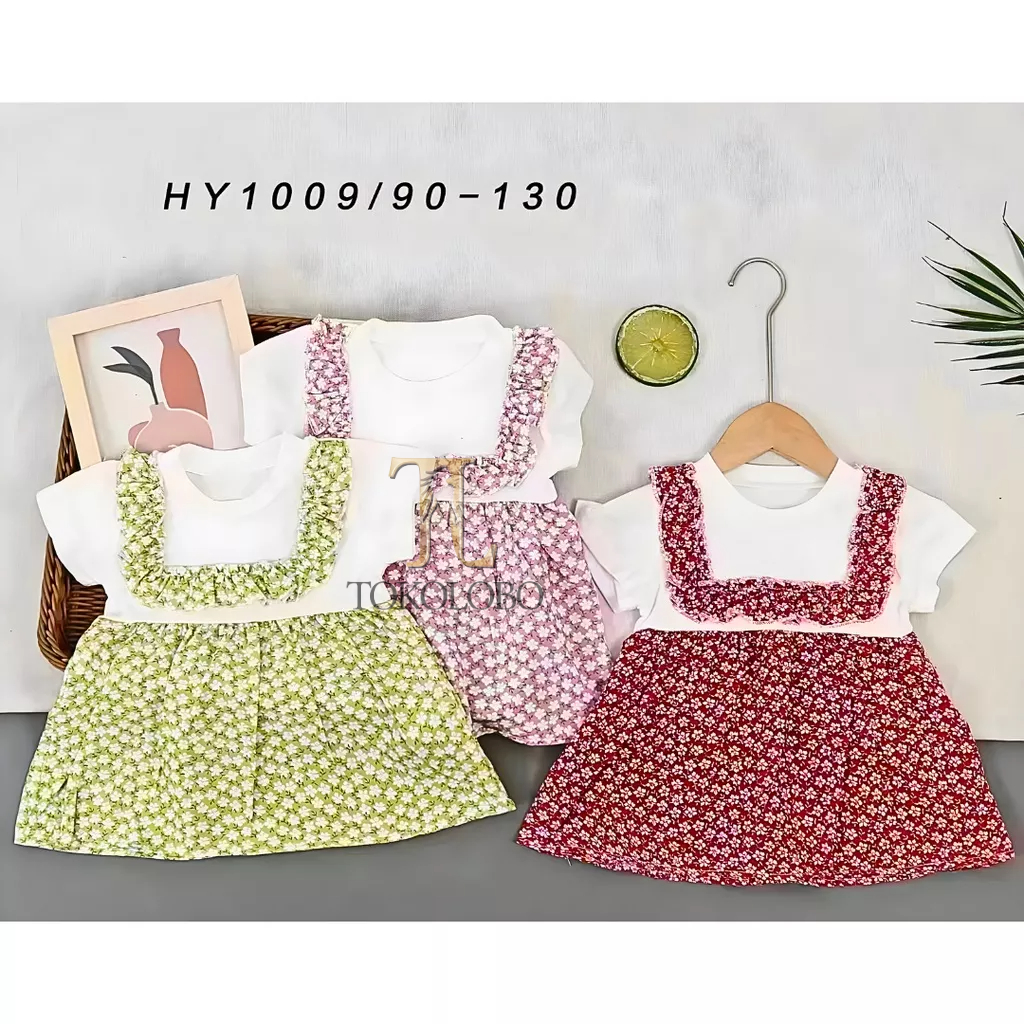 tokolobo (IMPORT) DRESS ANAK CHIC FLOWERS KD 1009