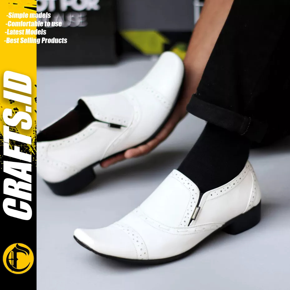 CRAFTS - Sepatu Formal Pantofel Kerja Ukuran Besar 44 45 46 47 Hitam Pria