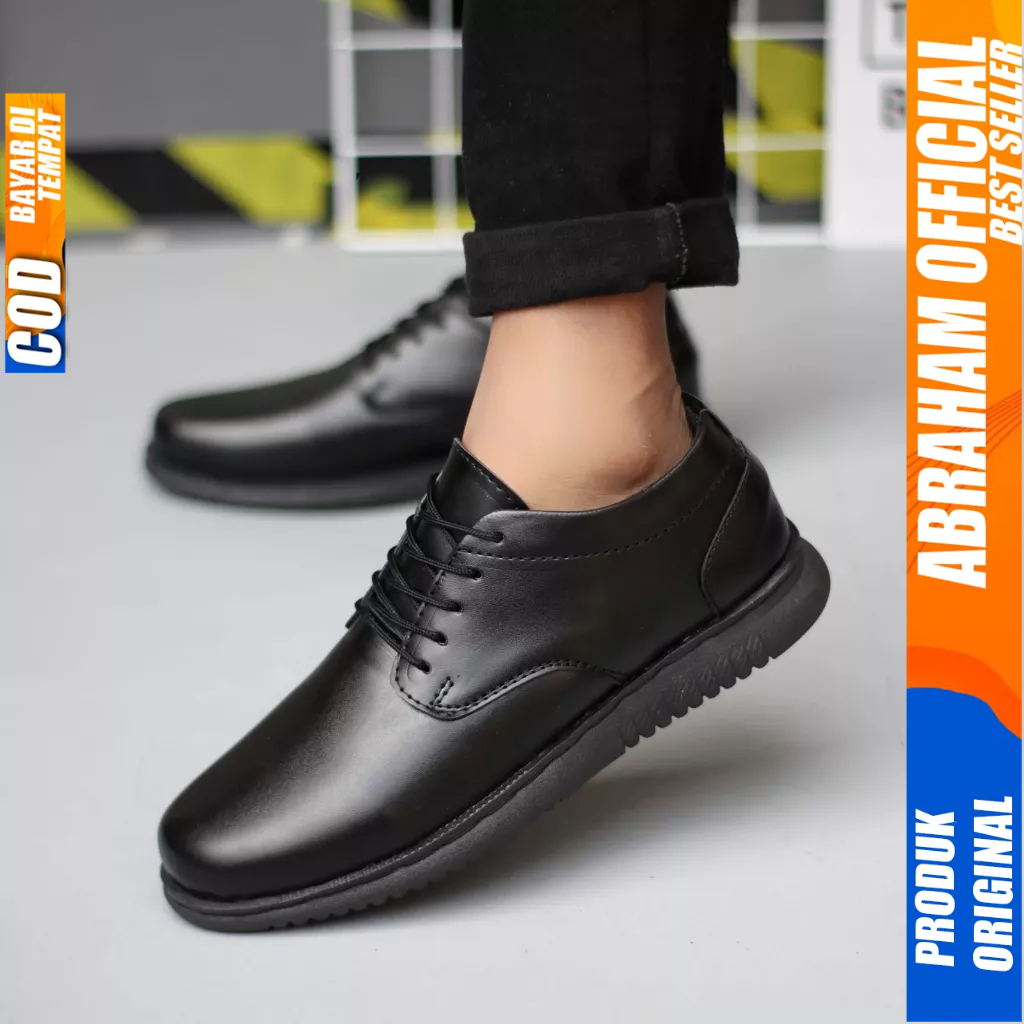 Sepatu Casual Oxford Formal Hitam Kerja Pantofel Pria