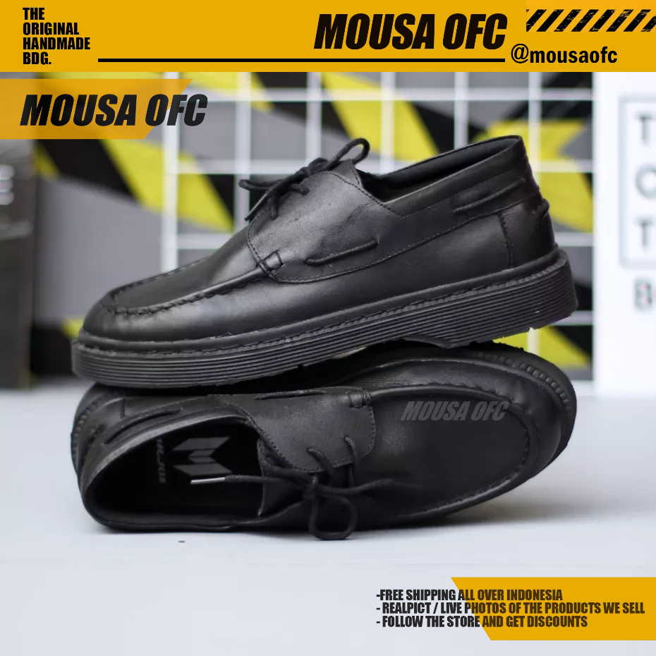 Sepatu Docmart Low Boots Hitam Tali Pria