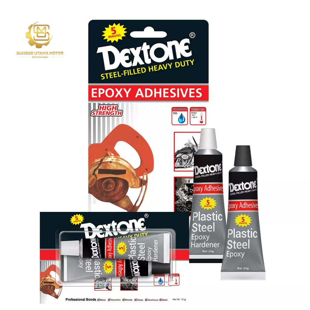 Lem Dextone Epoxy 5 Menit Lem Plastik Steel Dextone