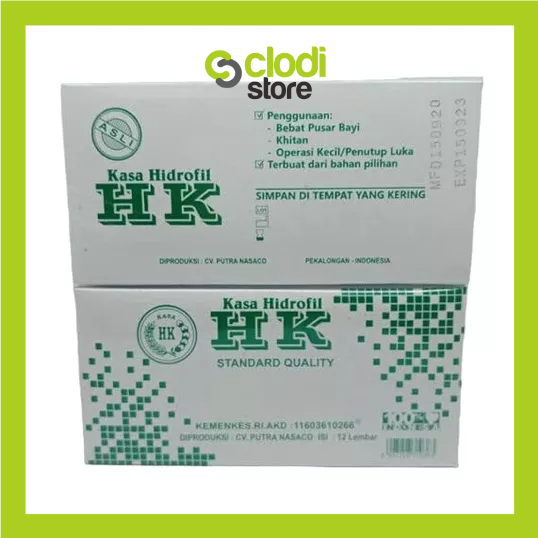 Kasa Hidrofil HK Hexa Husada Bebat Pusar Bayi Operasi Kecil Penutup Luka Khitan  Kotak  16 x 16cm HK