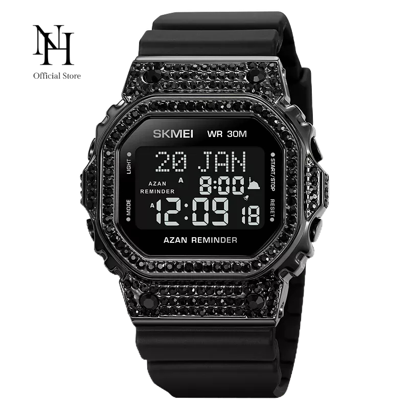 Jam Tangan Digital Muslim Qibla Adzan - 2052