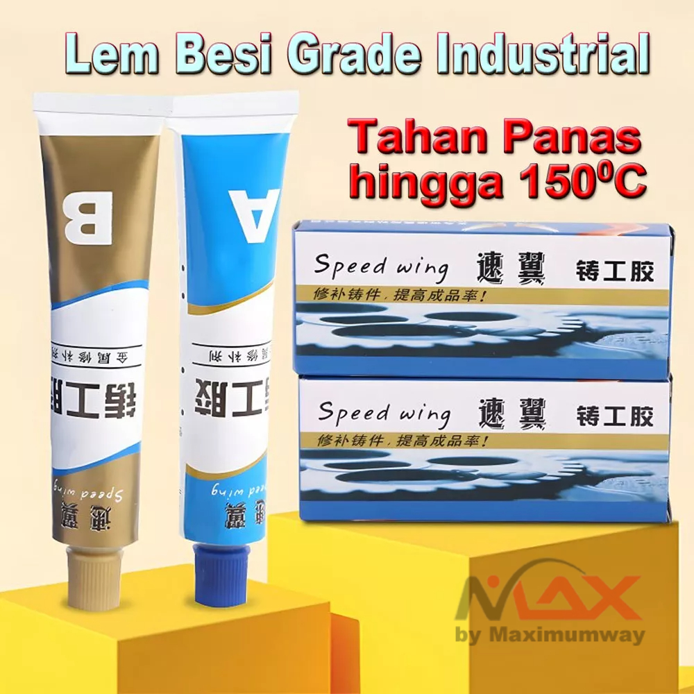 Industrial Grade Lem Besi Anti Panas Tambal Panci, knalpot, pipa besi bocor kedap air perbaikan