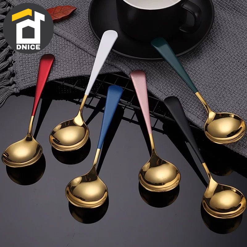 sendok korea / sendok makan / sendok stainless gold