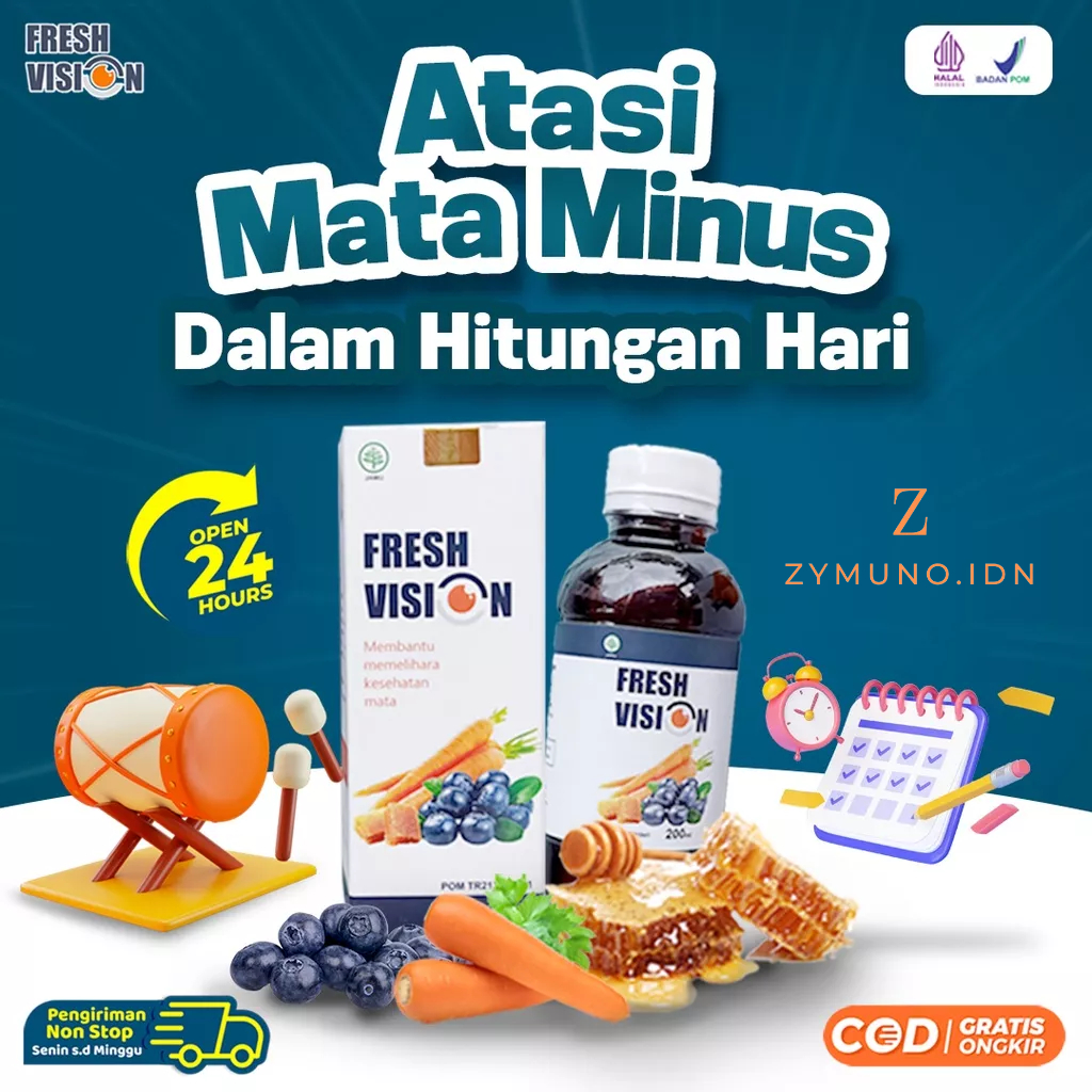 Madu Fresh Vision || Fres Pres Fision Pision Multivitamin Ampuh Atasi Masalah Mata Cegah Mata Merah Kurangi Minus Pencegah Katarak Tajamkan Penglihatan Nutrisi Mata Isi 200ml