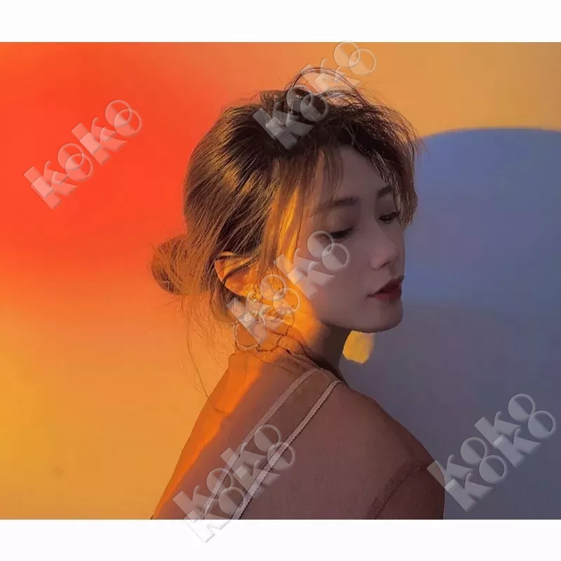 【Penjual Lokal】LAMPU SUNSET CUTE CAT AESTETIK (Matahari Terbenam) NEW SUNSET LIGHT LED PROJECTORE 1 PAKET 7 WARNA 3 MOTIF TELINGA