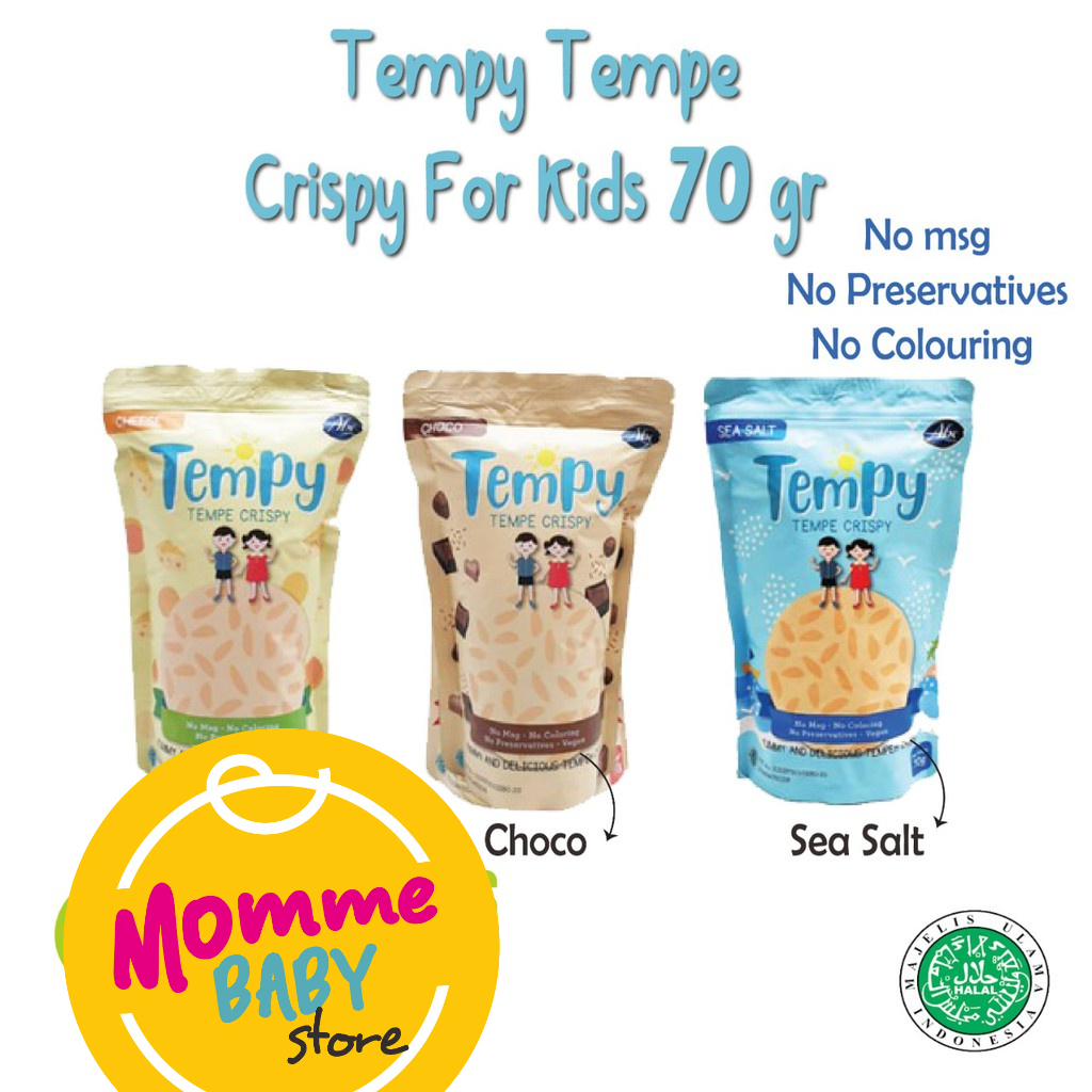 Tempy (Tempe Crispy) NO MSG snack anak sehat keripik tempe MPASI Bayi Sehat