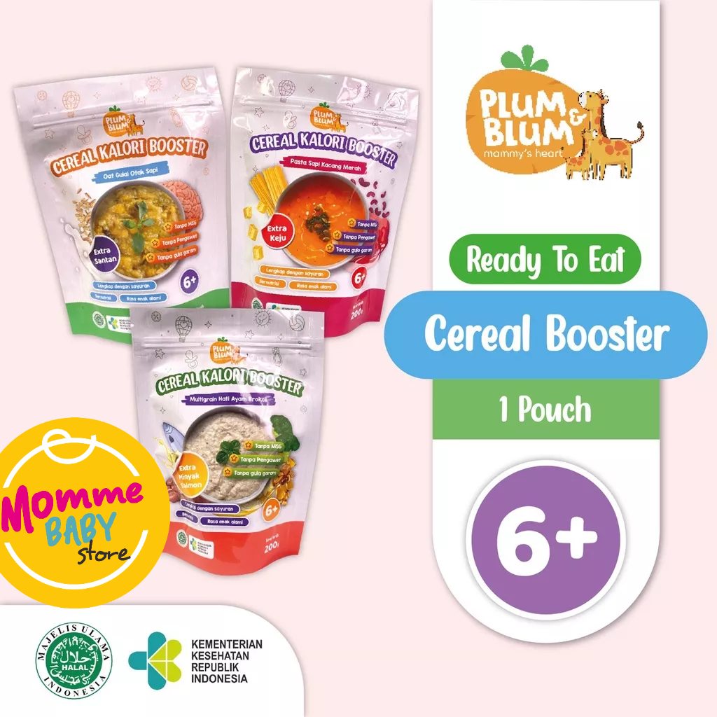 Plum &amp; Blum Cereal bubur bayi Oat Pasta Beef BUAH /Sereal Bb Booster -200gr Cereal Kalori Booster BB Booster Penambah Berat badan Cereal Bayi Penambah Nafsu Makan