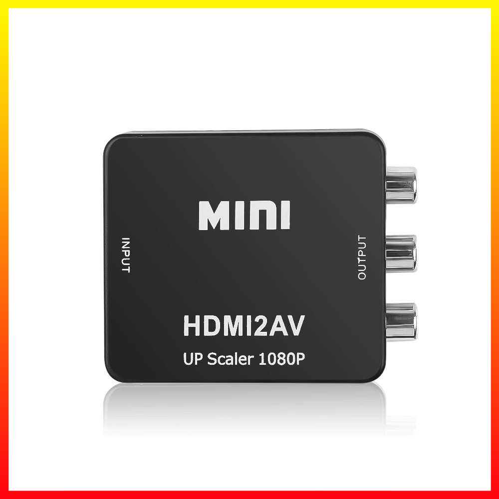 Kualitas Tinggi HDMI ke RCA AV Converter 1080P HDMI AV2 Adaptor Untuk TV PS3 PS4 PC DVD x-box Proyektor HDMI AV Converter Kebidu HDV-M710 - W3VA02BK