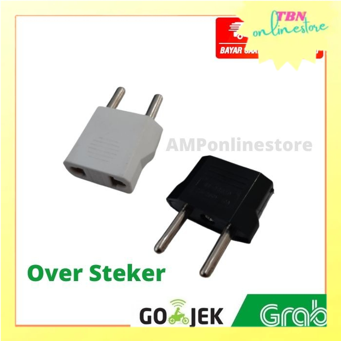 OVER STEKER COLOKAN KINGSUN /CONVERTER SAMBUNGAN BATOK CHARGER GEPENG KE BULAT ORIGINAL