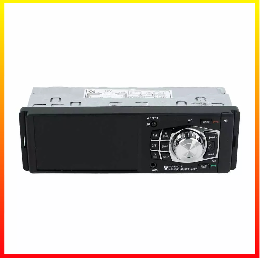 Radio Mobil Mp4 Mp5 Player,1 Din HD 4.1 Inci Video Player Dengan Kamera Belakang Radio Player Remote Control Stereo Aux Fm Usb Sd AMPrime 4012 - OMRSK9BK