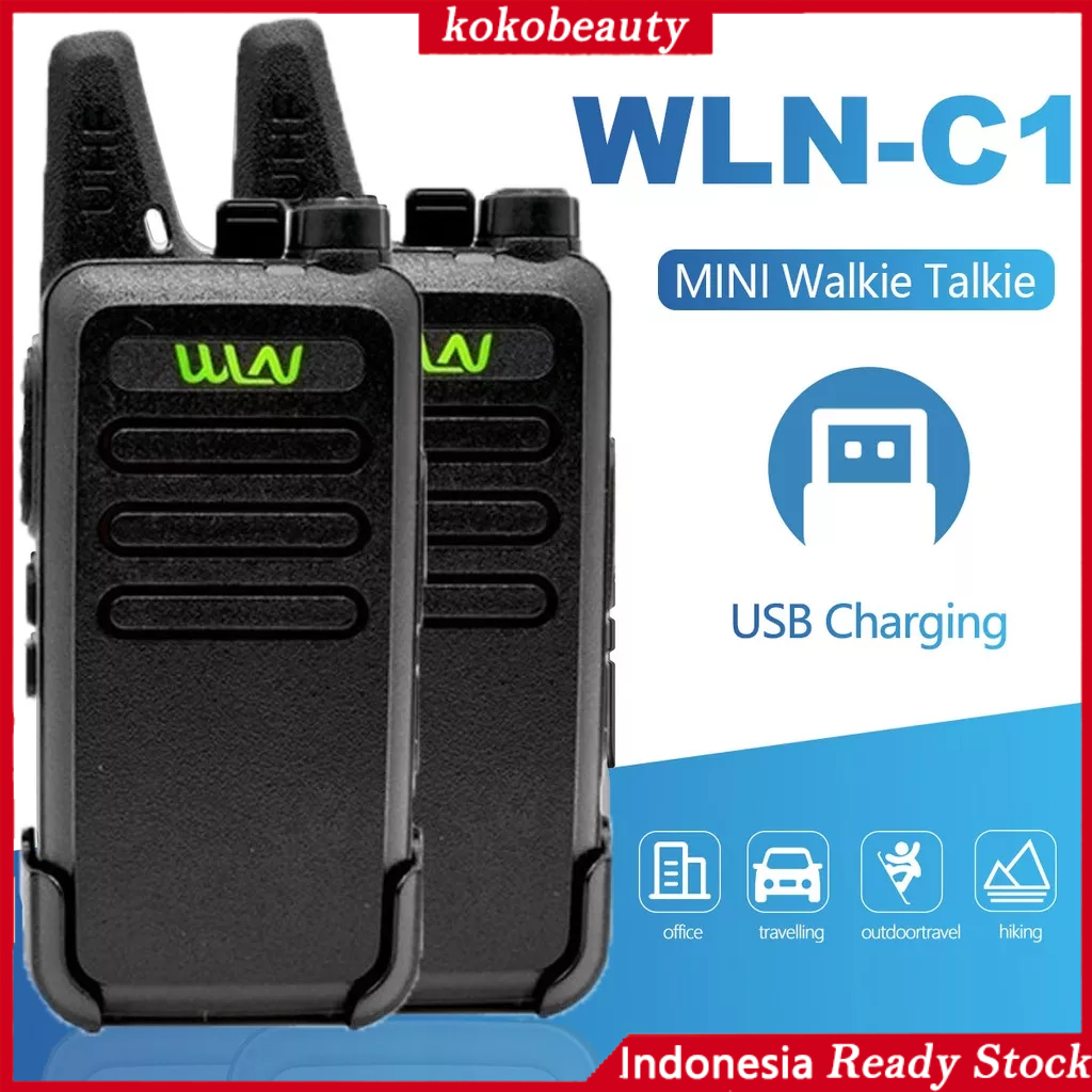 【Penjual Lokal】Handy Talky WLN HT UHF TWO WAY RADIO C1 walkie talkie 1 UNIT