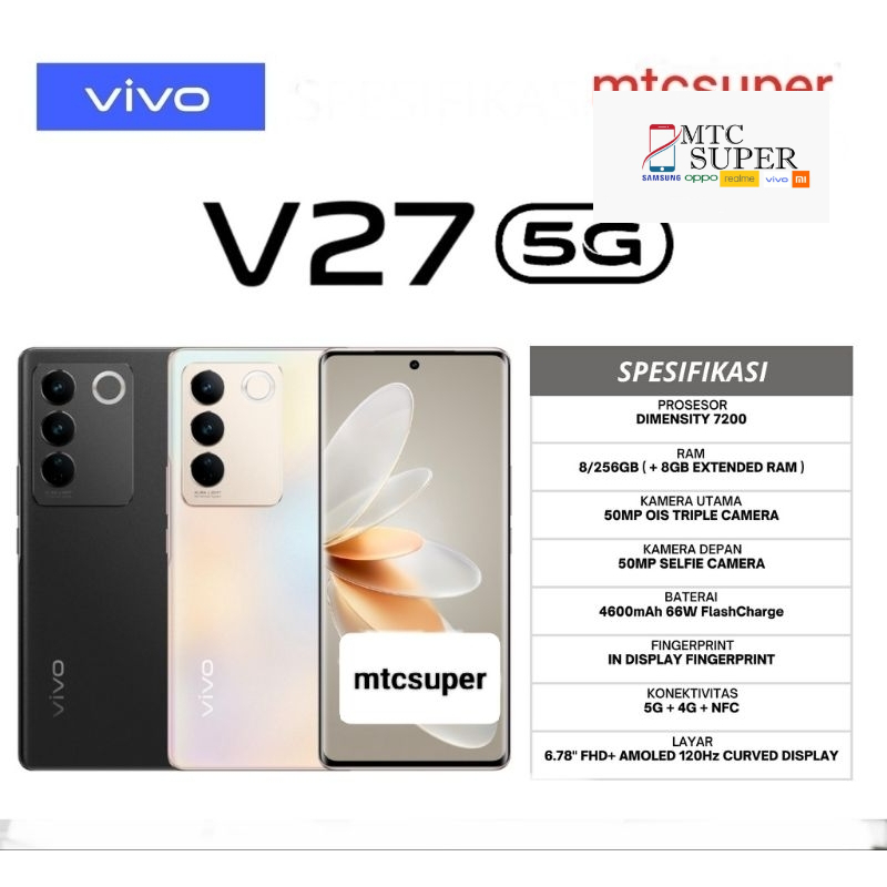 VIVO V27 5G 8/256 GARANSI RESMI