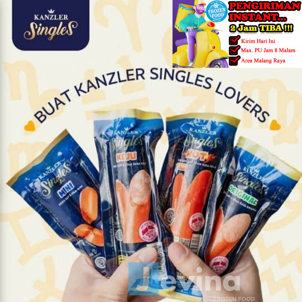 

Sosis Kanzler Singles Original | Keju | Mini | Hot | Bakso Original | Bakso Keju |gochujang 65g All Varian