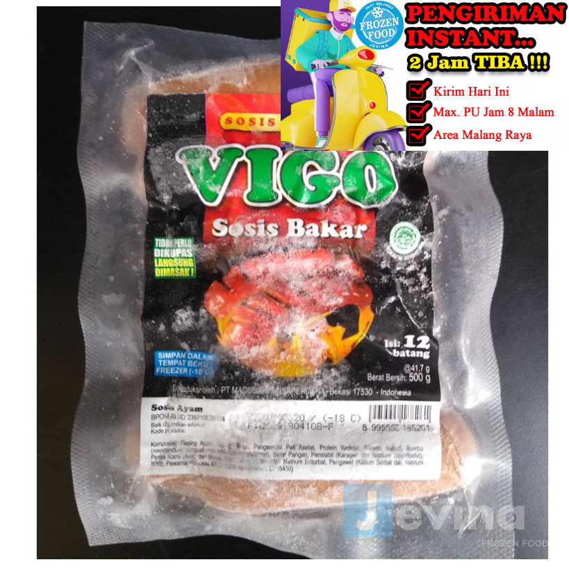 

Sosis Bakar Ayam Vigo 500g Isi 12