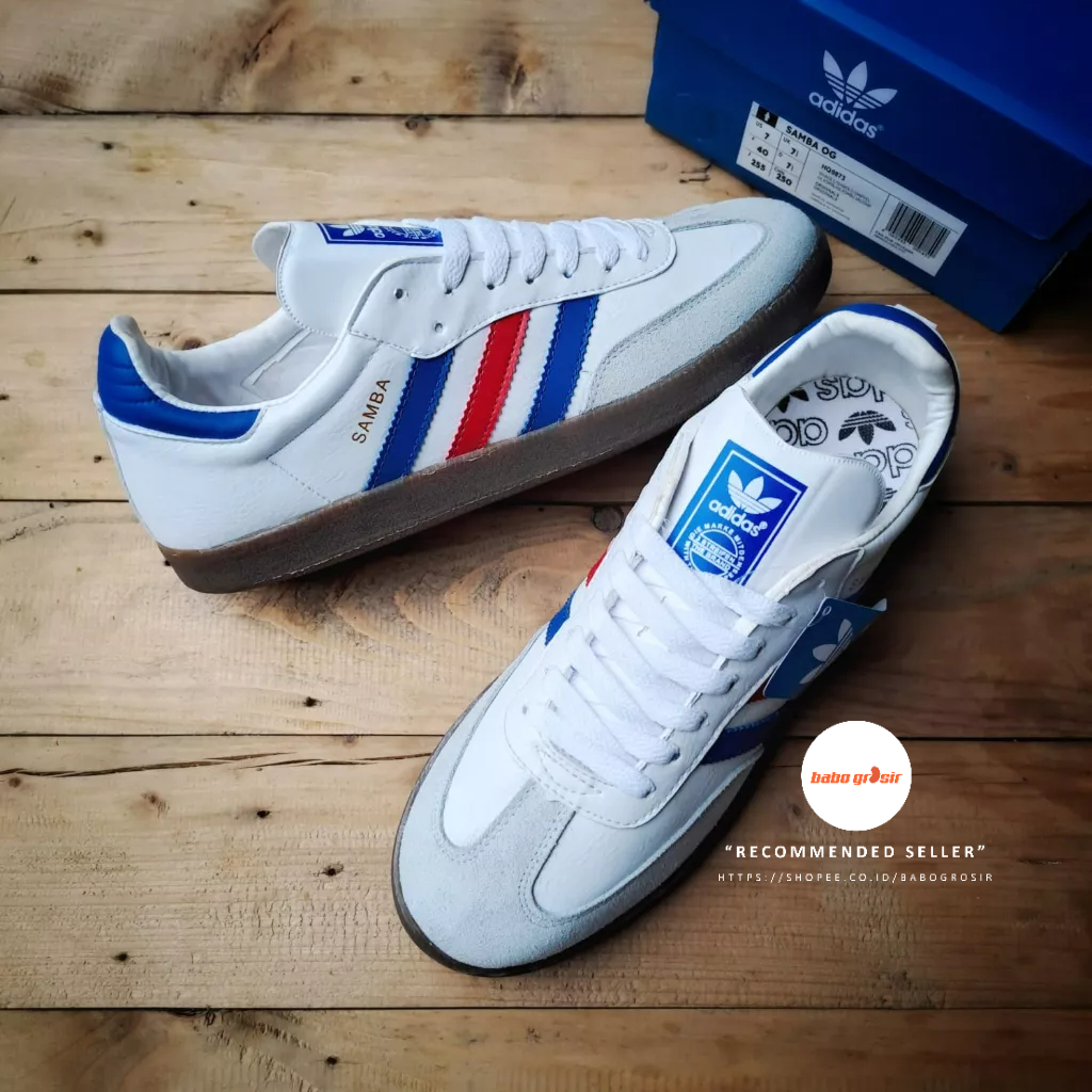 PROMO Sepatu Adidas Samba OG White Multicolor Premium | Sneakers Pria dan Wanita, Harga Murah, Kualitas Mewah dan Terjamin