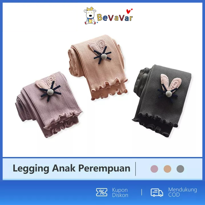 BEVAVAR Legging Anak Perempuan Import Legging Kelinci Lucu