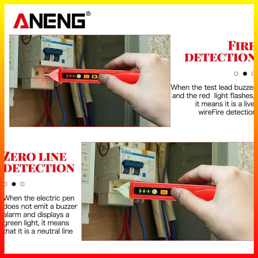 Tampilan LED Tester Pen Non Contact AC Voltage Detector 12-1000 V ANENG - MBOT2XBK