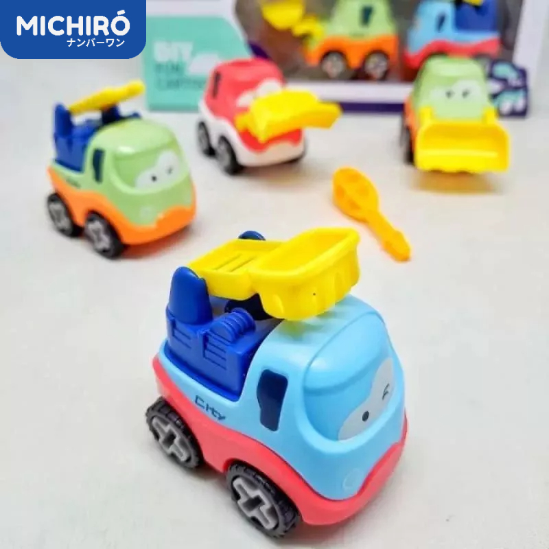Michiro Mainan Mobil DIY Fun Cartoon Car/ Mainan Mobil Bongkar Pasang/Mainan Anak Mobil DIY Fun Cart