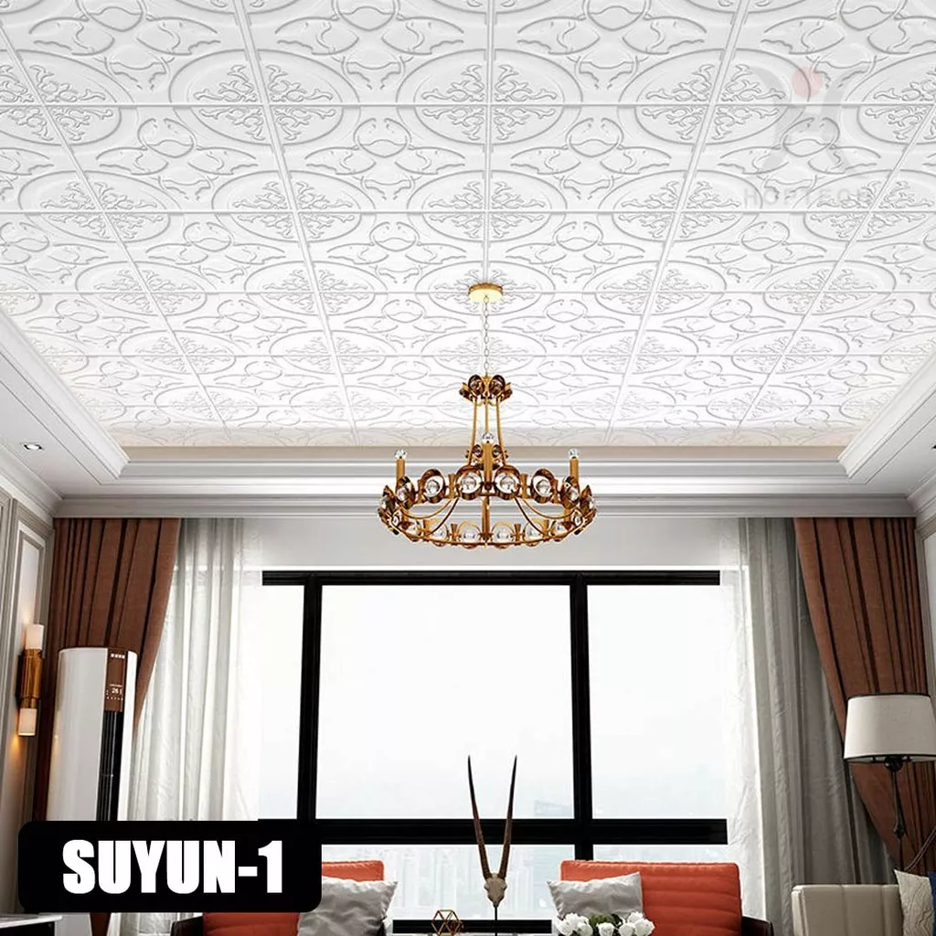 Wallpaper 3D FOAM | Wallpaper Dinding 3D Motif Foam Batik More High Quality | Wallfoam Sticker 35x35cm