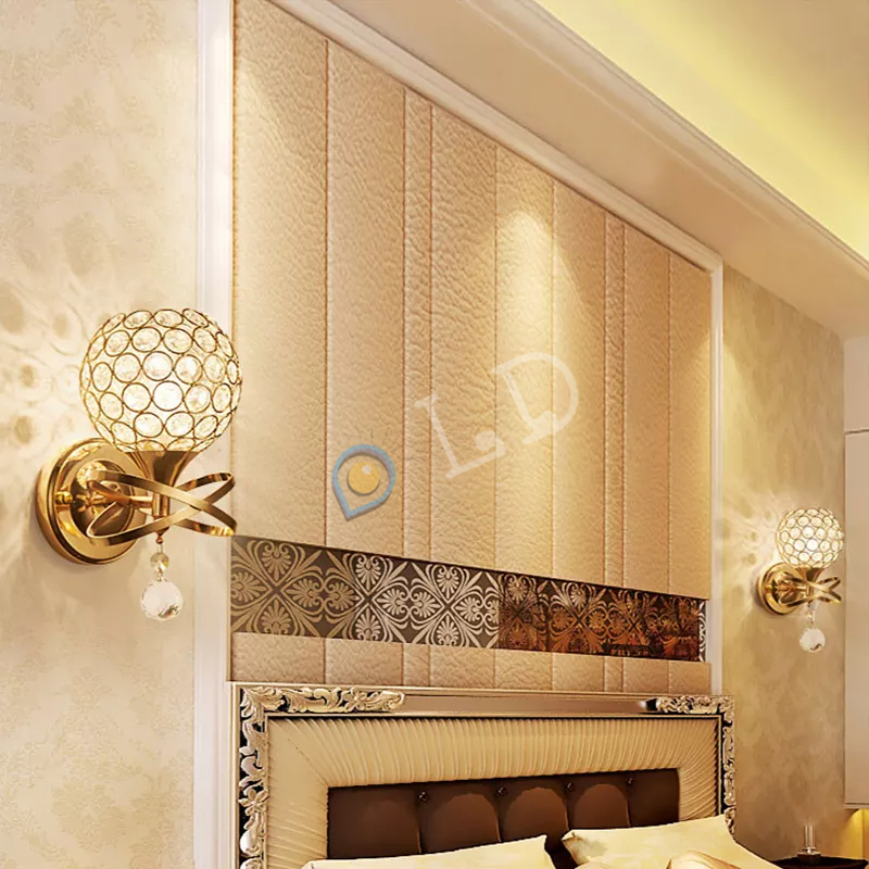 [COD] Lampu Dinding Kristal Gaya Modern Untuk Dekorasi Rumah Wall lamp E27 lampu kristal minimalis sederhana Lampu Hias Dinding Kamar Tidur Ruang Tamu Kamar