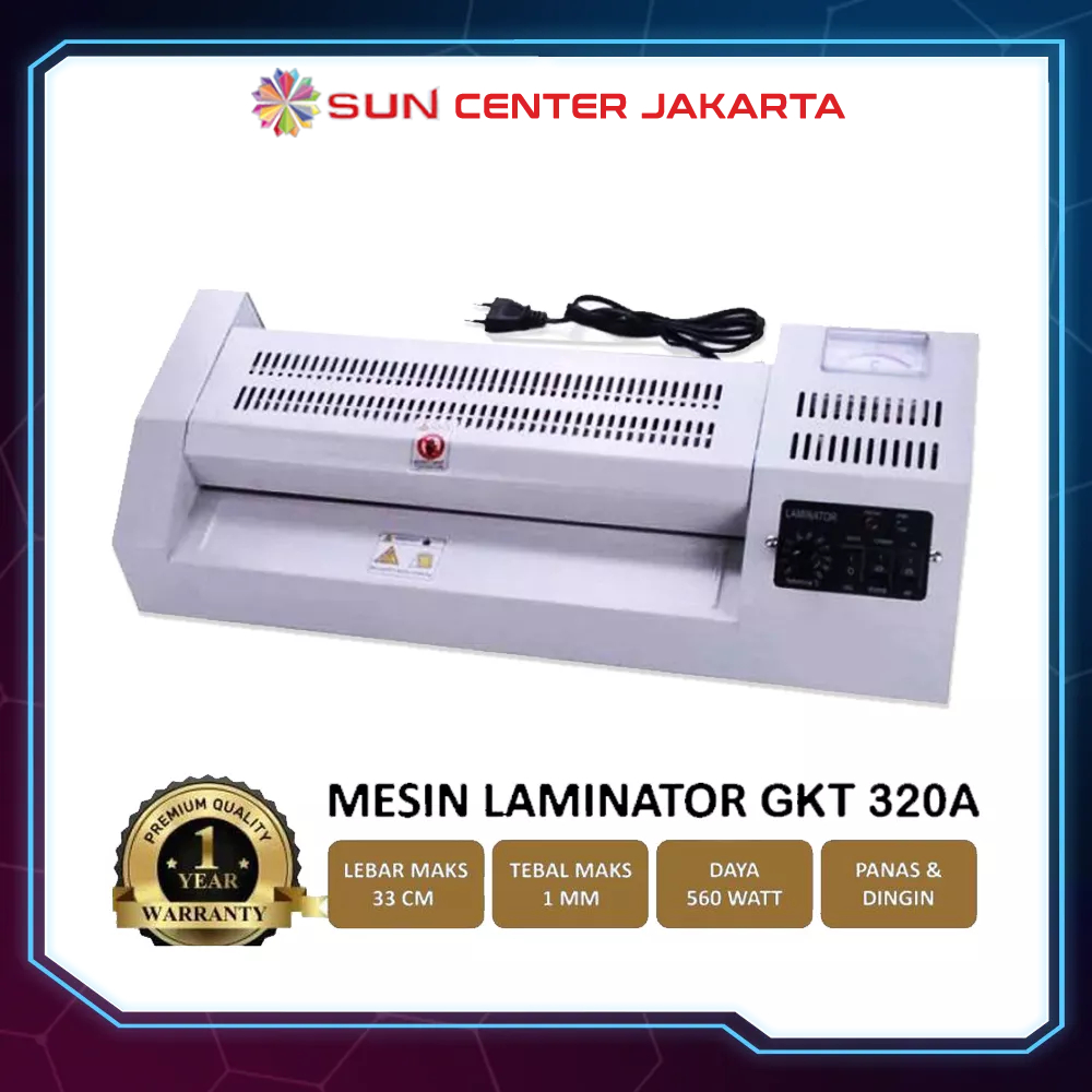 Mesin Laminating A3+ 320mm Laminator (320D Pro/320D) + Handle