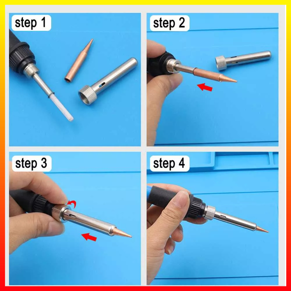 Ujung Besi Kepala Mata solder Silver Berkualitas Tinggi 5 Pcs JCD JC17 - 7COT47SV