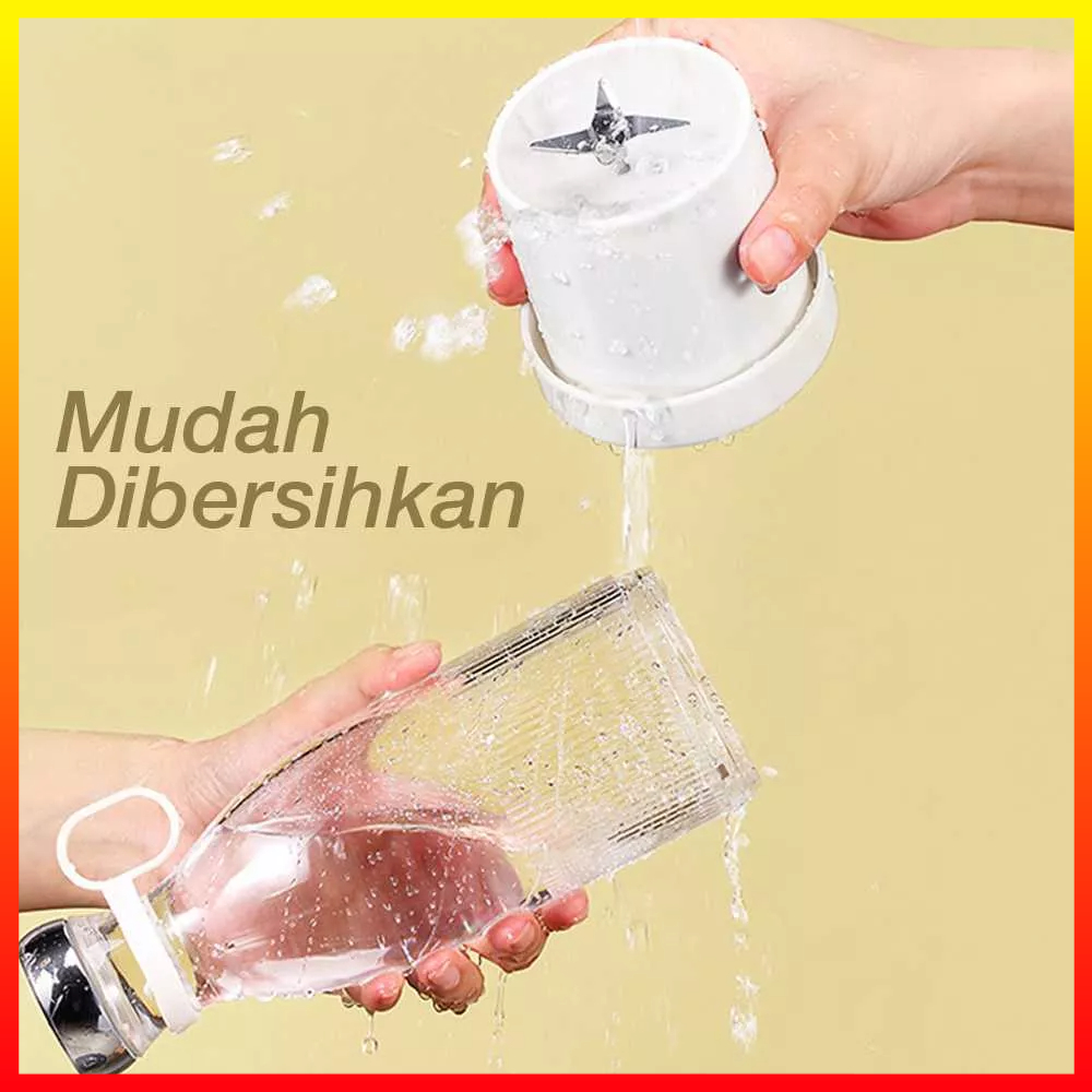 Blender Juicer Botol Mixer Buah Mini Portable Baterai Isi Ulang 1200mAh 350ml 45W AGNVKU WGX-A28 - 7CHA6WWH