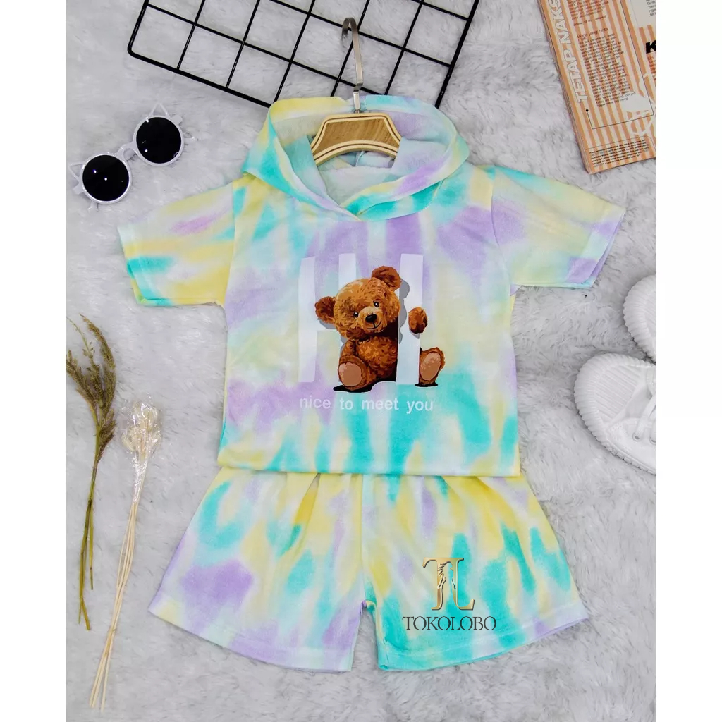 tokolobo set hodie anak HELLO BEAR  (press) unisex