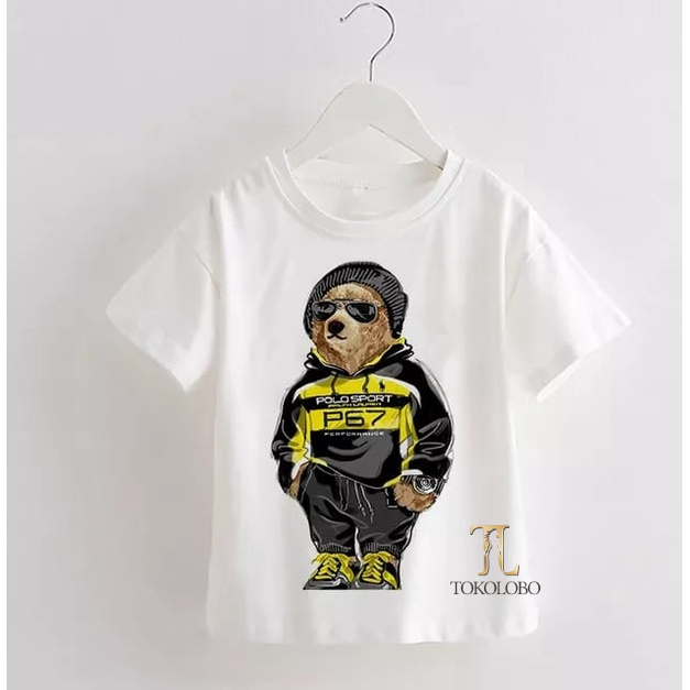 tokolobo Tshirt Anak BEAR MAMBA Print (Size 6 - 10)