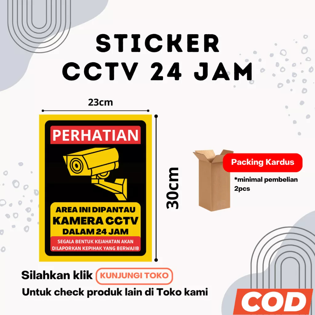 

Sticker Peringatan CCTV 24 Jam / Stiker ada CCTV