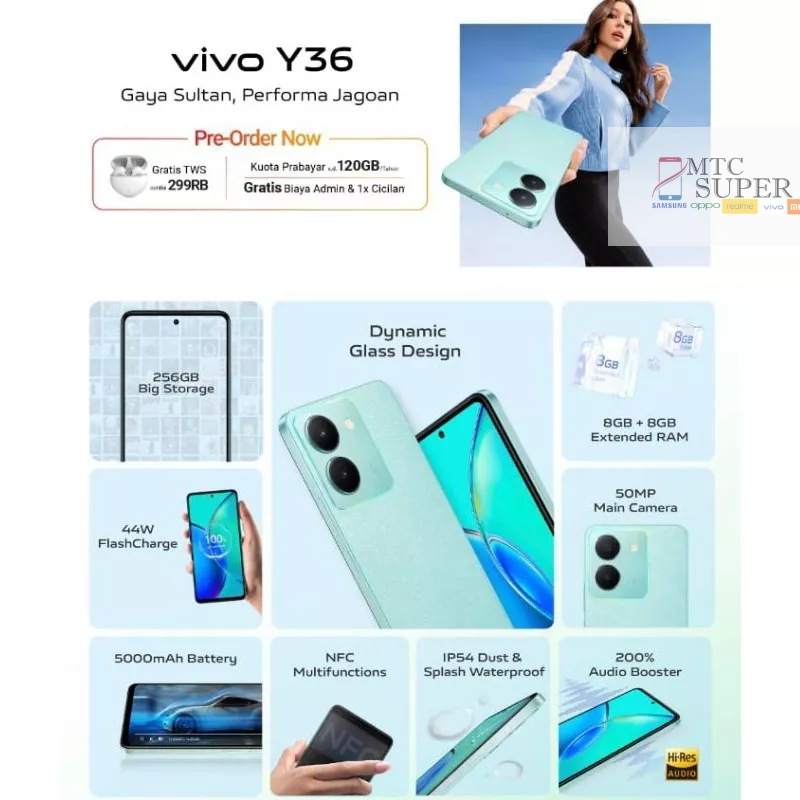 VIVO Y36 8/256 | Y36 5G 8/256  GARANSI RESMI