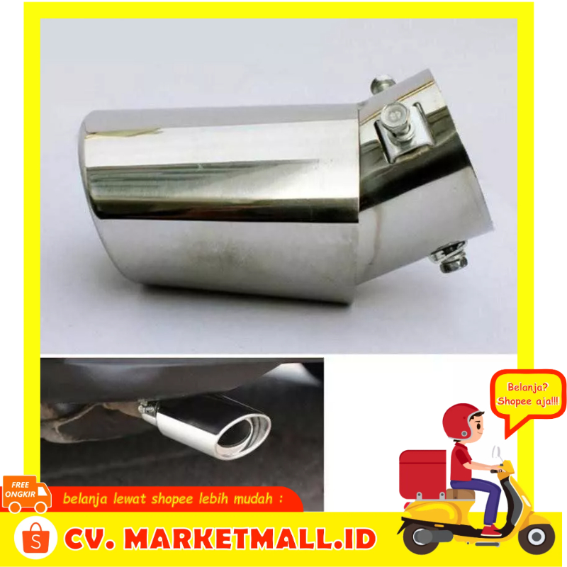 Ujung Knalpot Pipa Ekor Mobil Stainless Steel Universal System Auto Performance Modifikasi ElgMK ELG-10 - 7RRSIUSV