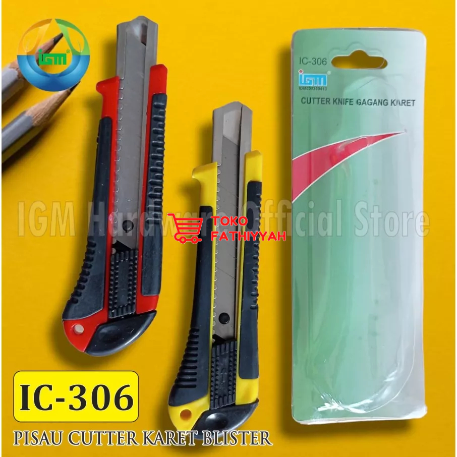 

PISAU CUTTER GAGANG KARET BLISTER IGM IC-306