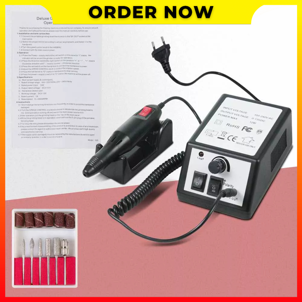 Mesin Manikur Set Alat Kikir Kuku Grinder Electric Polishing 2000 rpm Elektrik Nail Machine Manicure Pedicure Mercedes - 7RHRENBK