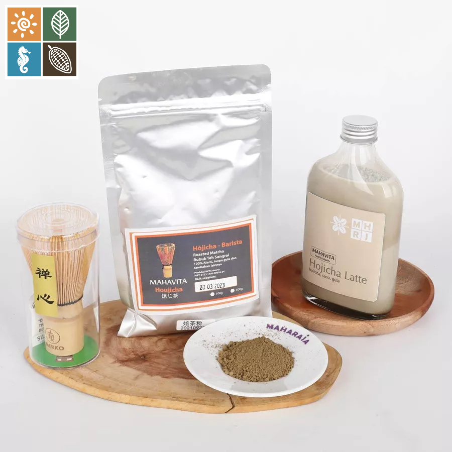 

Paket Trio Matcha Pure Green Tea Powder 100gr + Chasen Adukan Bambu + Sendok Bambu