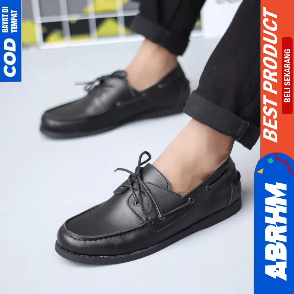 ABRHM Sepatu Formal Hitam Casual Kerja Pantofel Pria