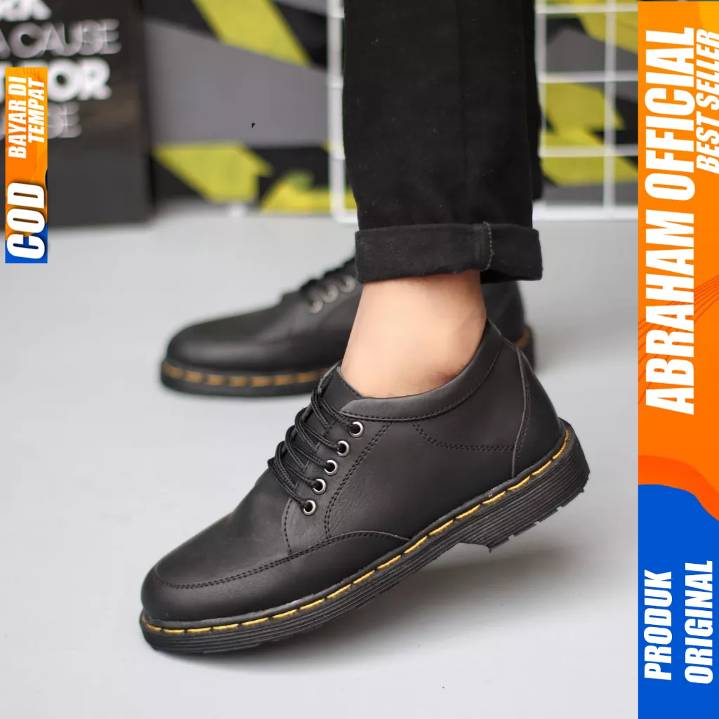 Sepatu Docmart Formal Casual Pantofel Kerja Hitam Pria